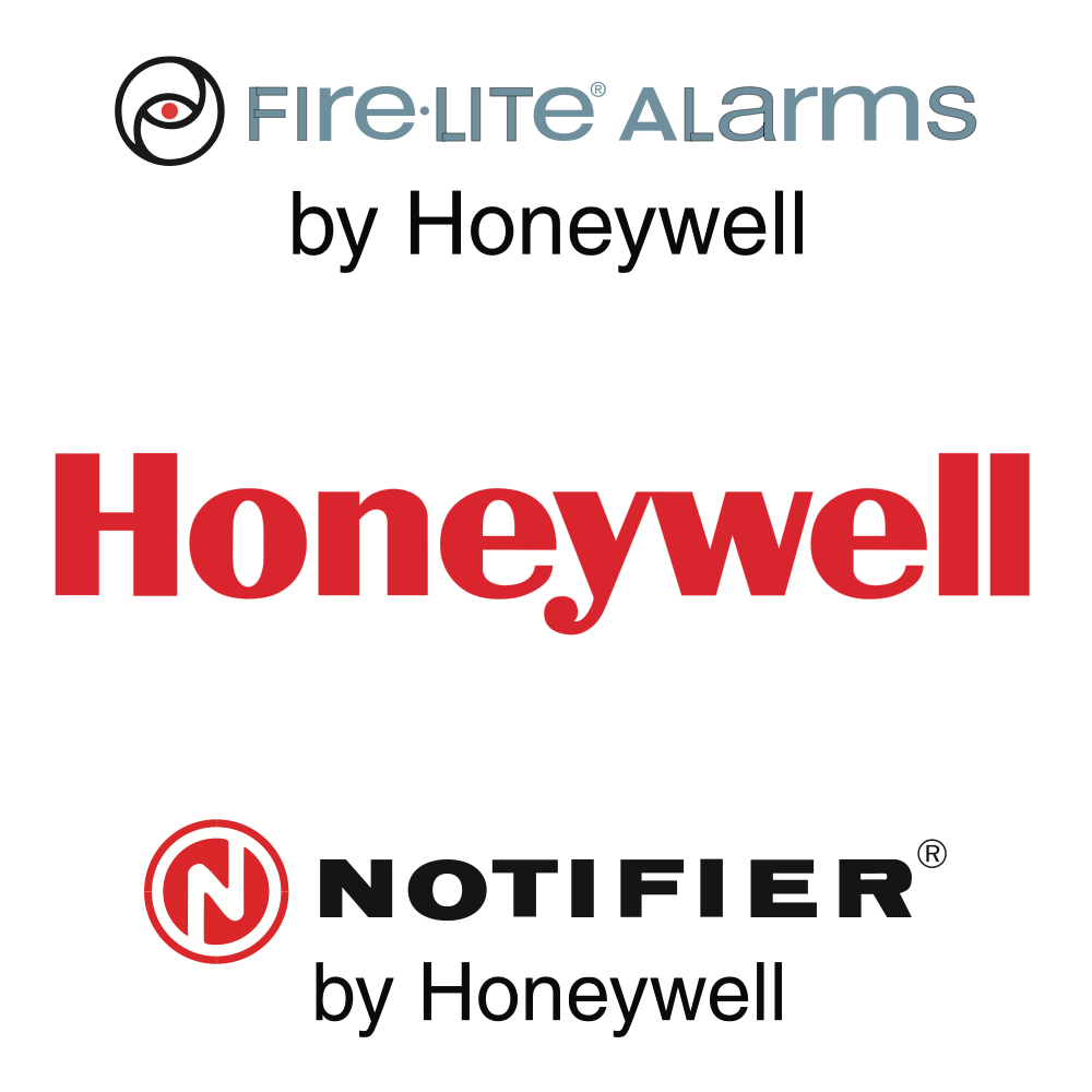 Logos of the Honeywell family of fire brands.
