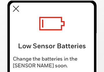 Replace batteries message.