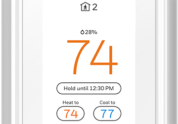 Thermostat in auto change mode.